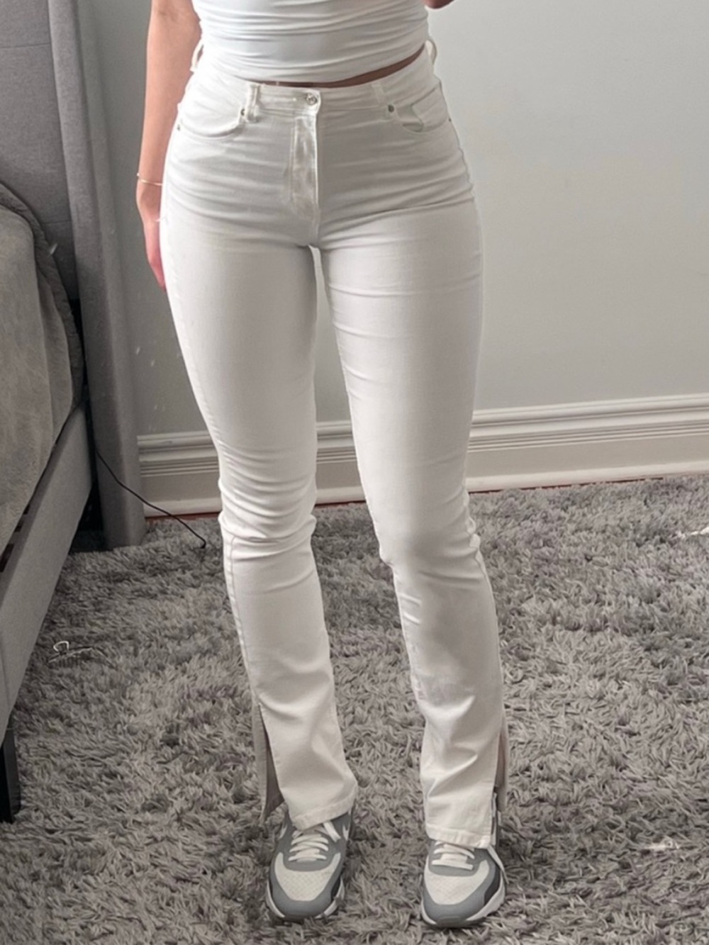 Zara stretch slim flare jeans